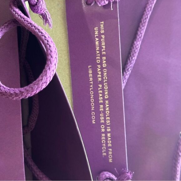 Liberty of London Shopping Bag - Purple‎ & Gold set of seven - Picture 12 of 12